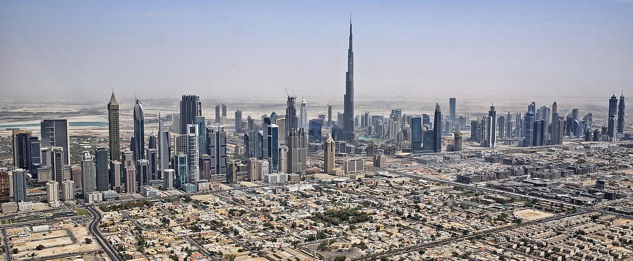 Dubai skyline with the Burj Khalifa