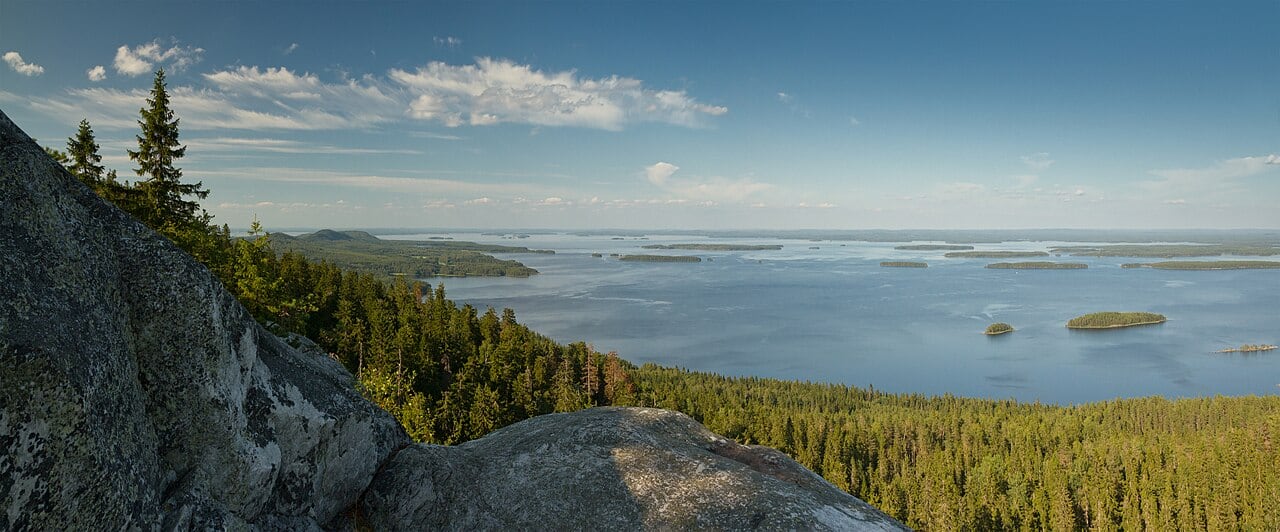 Lake Pielinen viewed from Koli in Finland