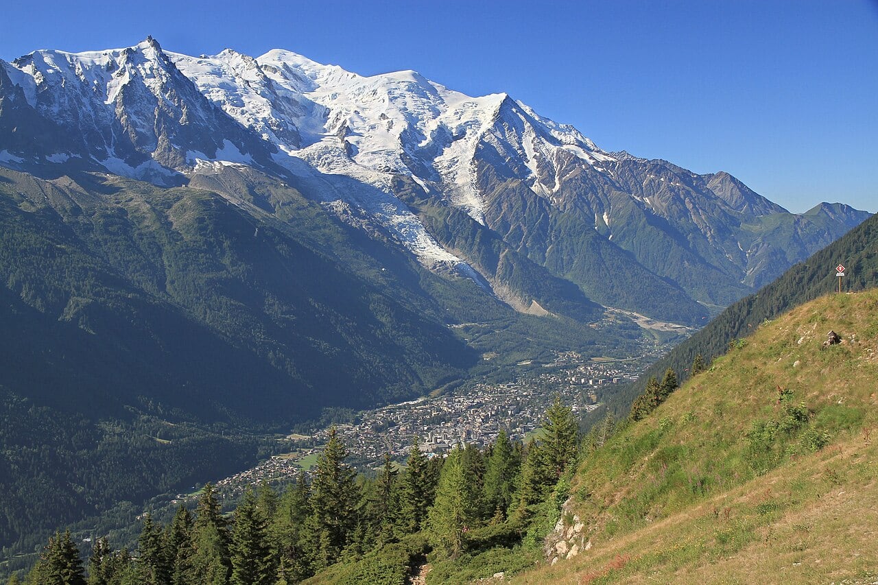 The Chamonix valley in the French Alps