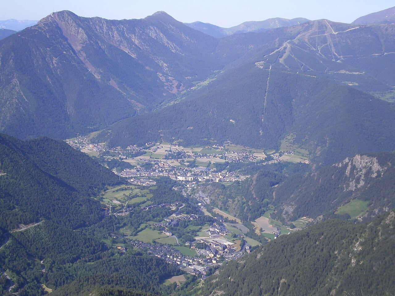 La Massana in the background, with Ordino in the foreground, Andorra