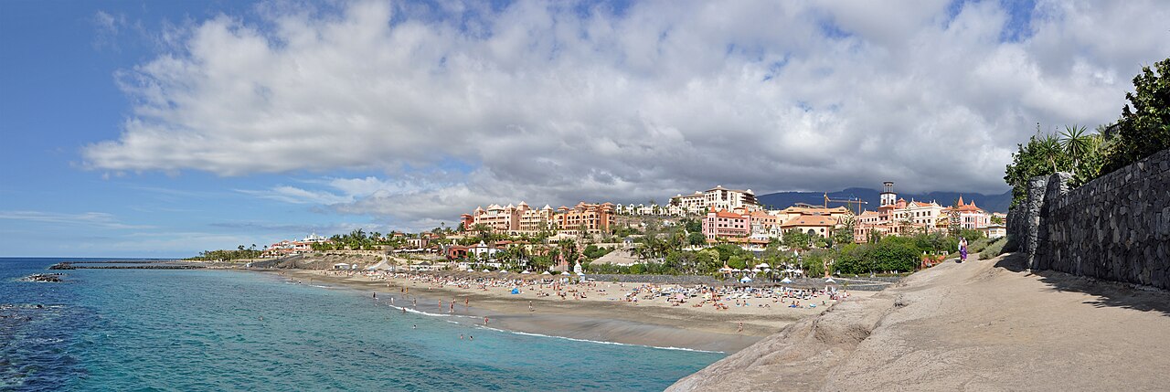 El Duque beach and the Costa Adeje coastline, Tenerife